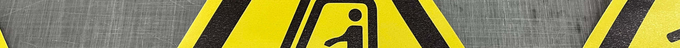 Waarschuwingsstickers met antislip voor veilige werkvloeren in fabrieken