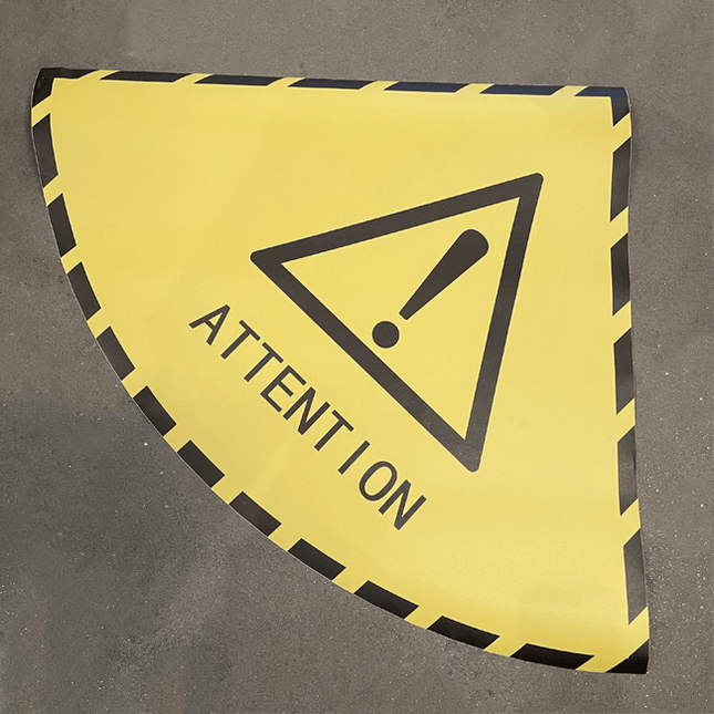 Antislip vloersticker - Waarschuwing 90x90 cm