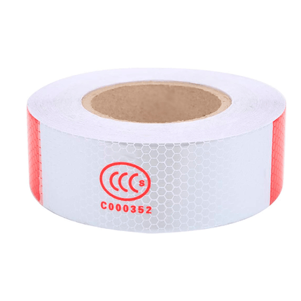 Reflecterende tape - Wit/Rood CCC - 30 meter