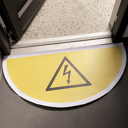 Antislip vloersticker - Hoogspanning - Waarschuwing 90 cm