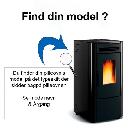 Find din model pilleovn typeskilt